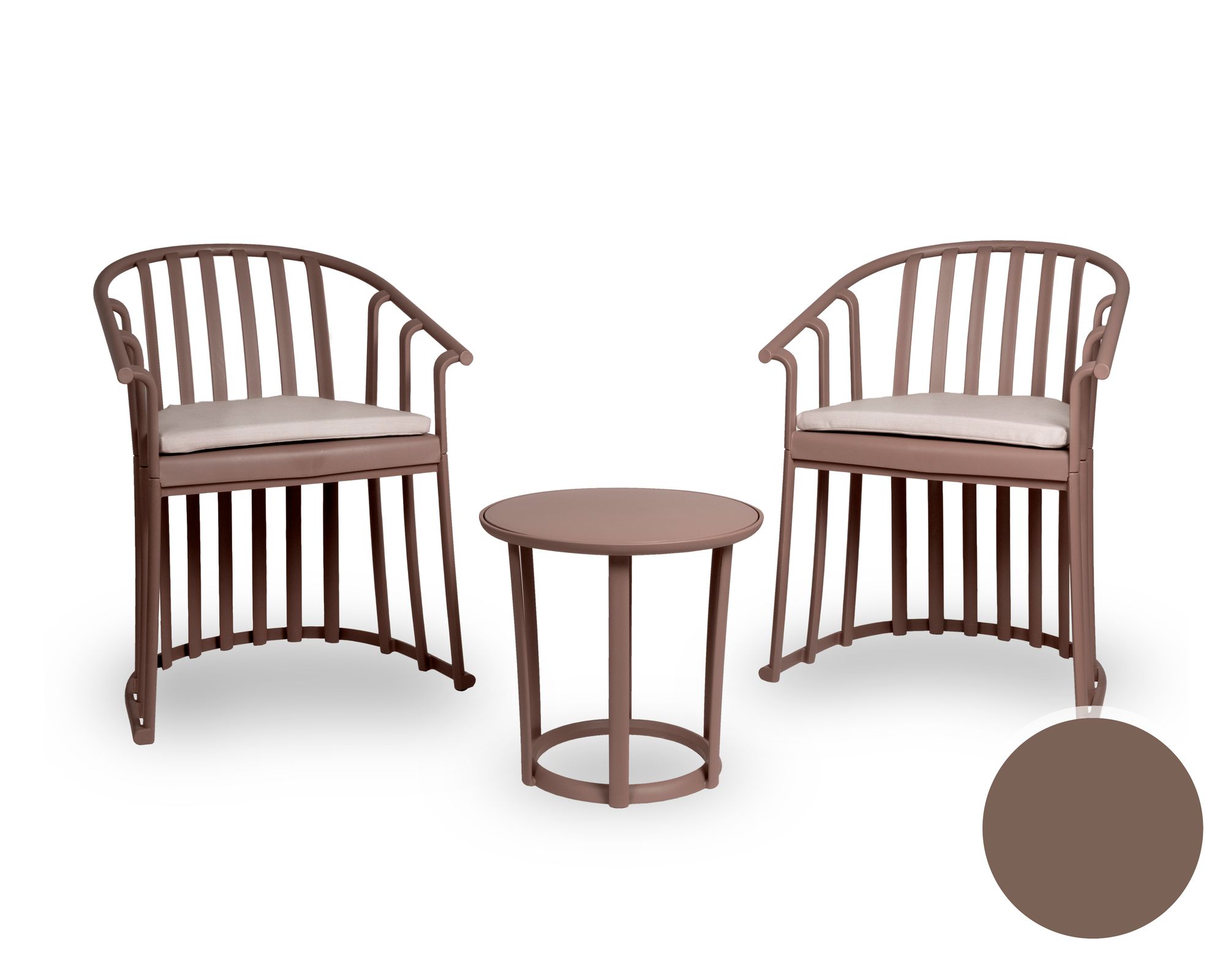 Resol »Raff« Outdoor Set gepolstert Burgundy Image