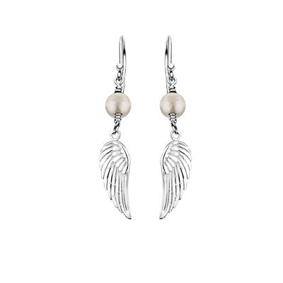Nenalina Ohrhänger Flügel Süßwasserzuchtperle 925 Silber OneSize Damen Image