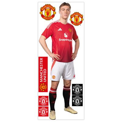Manchester United Rasmus Hojlund 24-25 Spieler-Wandaufkleber – 120 cm hoch Image