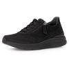 Keilsneaker GABOR ROLLINGSOFT, Damen, Gr. 42, schwarz, Nubukleder, unifarben, casual, Schuhe Sneaker, Freizeitschuh, Halbschuh, Schnürschuh, Logoschriftzug an der Ferse