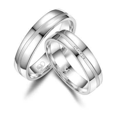 Verlobungsring MARRYA "Silber Ringe Trauringe Eheringe Partnerringe" Gr. 54, silber (damen ring, silber), Fingerringe, D