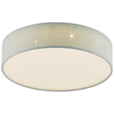 BRILLIANT Deckenleuchte "Baska", grün, Ø 38cm H: 11,5cm, Lampen, Ø 38 cm, Stoffschirm Sternenhimmel-Optik, 3-Stufen-dimmbar Image