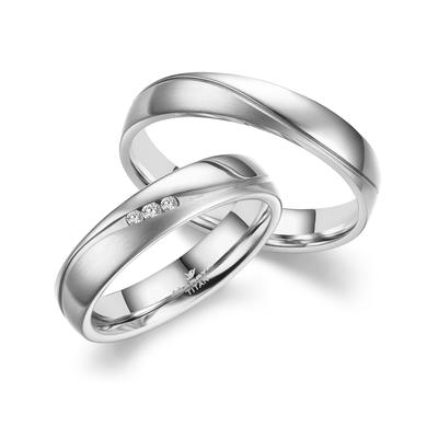 Trauring MARRYA "Titan Ringe Trauringe Eheringe Partnerringe" Gr. 54, silber (herren ring, silber), Fingerringe, Damen, 