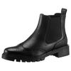 Chelseaboots ARA "TULSA", Damen, Gr. 4 (37), schwarz, Glattleder, Elastischer Einsatz, Lyralochung, modisch, Schuhe, Stiefelette, Schlupfboots mit Lyralochung, G-Weite (weit)
