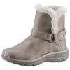 Winterstiefel SKECHERS "EASY GOING-DREAMERS MOVE", Damen, Gr. 39, grau (taupe, braun), Lederimitat, casual, Schuhe, Schlupfstiefel, Snowboots, Winterschuh mit Slip-Ins Schafteinstieg
