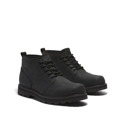Schnürboots TIMBERLAND "BRITTON ROAD MID LACE UP WATERPROOF CHUKKA BOOT", Herren, Gr. 42, schwarz (schwarz full grain), Leder, Synthetik, sportlich, Schuhe, Winterstiefel, Schnürstiefel, Winterschuhe, wasserdicht