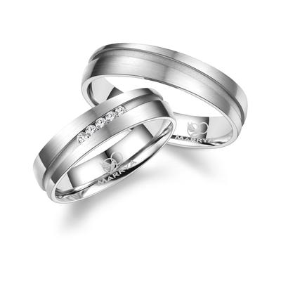 Trauring MARRYA "Edelstahl Ringe Trauringe Eheringe Partnerringe" Gr. 54, silber (damen ring, silber), Fingerringe, Dame