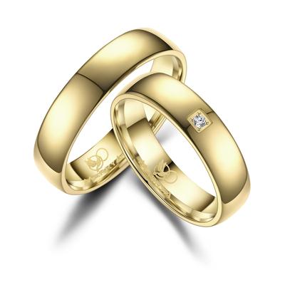 Verlobungsring MARRYA "Titan Ringe Trauringe Eheringe Partnerringe" Gr. 60, gold (herren ring, gold), Fingerringe, Damen