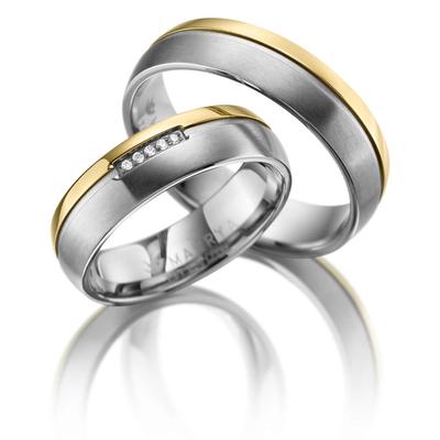 Trauring MARRYA "Titan Ringe Trauringe Eheringe Partnerringe" Gr. 68, gold (herren ring, gold, silber), Fingerringe, Dam