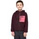 Fleecejacke JACK WOLFSKIN "ICE CURL HOOD JACKET K", Kinder, Gr. 92, lila (beere), Fleece, Obermaterial: 100% Polyester, unifarben, sportlich, hoch geschlossener Ausschnitt, Langarm eingesetzt eingefasste Kante, Jacken, Winterjacke