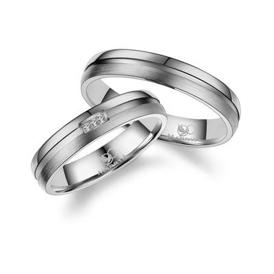 Verlobungsring MARRYA "Titan Ringe Trauringe Eheringe Partnerringe" Gr. 68, silber (damen ring, silber), Fingerringe, Da