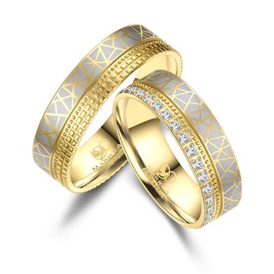 Verlobungsring MARRYA "Edelstahl Ringe Trauringe Eheringe Partnerringe" Gr. 60, silber (damen ring, silber, gold), Finge