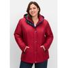 Outdoorjacke SHEEGO "Große Größen", Damen, Gr. 46, rot, Obermaterial: 100% Polyester;Futter: 100% Polyester;Wattierung: 100% Polyester, unifarben, casual, figurbetont normal, Langarm, Jacken, wärmend, wind- und wasserabweisend