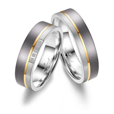 Trauring MARRYA "Tantal Ringe Trauringe Eheringe Partnerringe" Gr. 52, silber (damen ring, silber, gold), Fingerringe, D