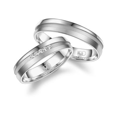 Trauring MARRYA "Silber Ringe Trauringe Eheringe Partnerringe" Gr. 50, silber (damen ring, silber), Fingerringe, Damen, 