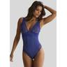 Body LASCANA Gr. 40, N-Gr, blau (royalblau) Damen Bodies mit hohen Beinausschnitten