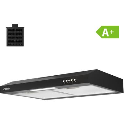 CIARRA A+ Dunstabzugshaube 60cm Unterbauhaube 220 m3/h Umluft Abluft 3 Stufen Schwarz 903BK60+001 Image