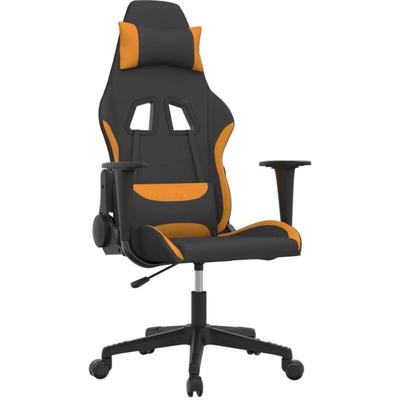 Vidaxl - Gaming-Stuhl mit Massagefunktion Schwarz und Orange Stoff