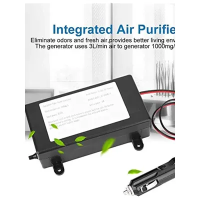 Ozone Generator DC12V 1000mg/h Odor Eliminating Ozonizer Car Portable Ozone Generator Air Purifier Deodorizer Sterilizer