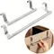 Towel Rack Over Door Towel Bar Hanging Holder Stainless Steel Household Bathroom Kitchen Cabinet