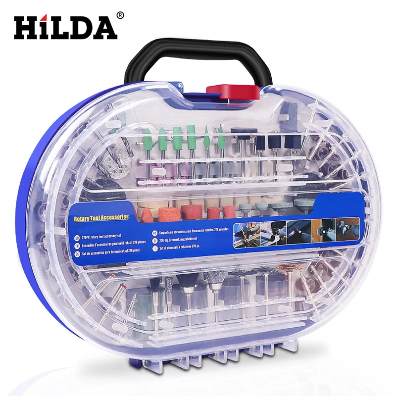 HILDA 276 pièces jeu d'embouts d'outils rotatifs pour accessoires d'outils rotatifs Dremel pour le meulage polissage coupe Kits d'outils abrasifs
