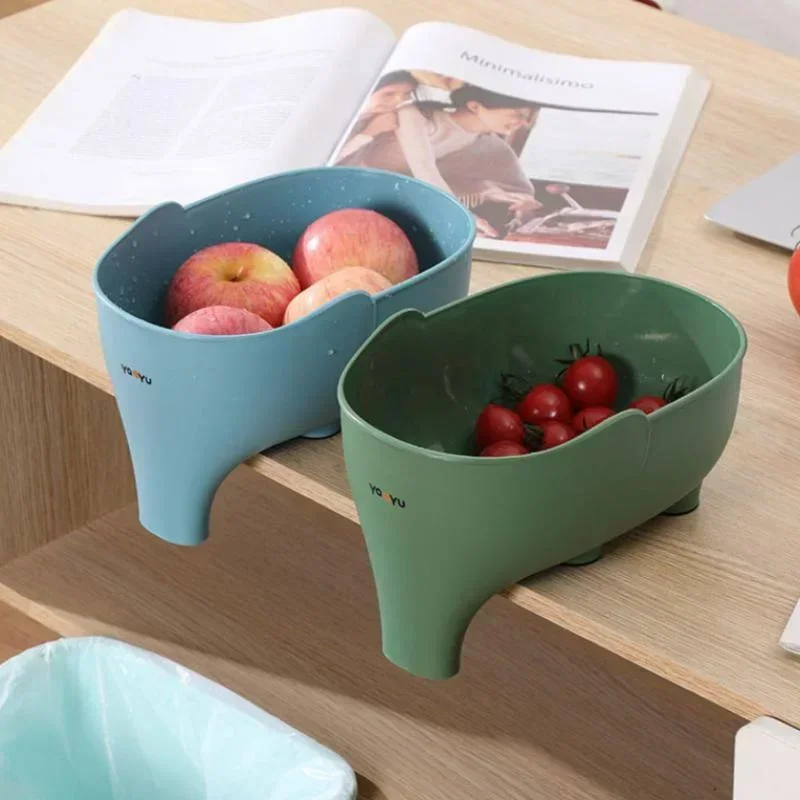 Elefanten-Abflusskorb, Mehrzweck-Abflusskorb für die Küche, Obst- und Gemüsekorb für den Haushalt, Abflusskorb aus Kunststoff