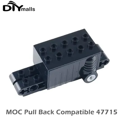 MOC Pull Back Motor 9x4x2 2/3 Kompatibel mit Legoeds Bausteinen 47715c01 Motorrad Racers Trägheit Autos Mechanische Teile Image