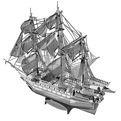 Flying Dutchman 3D Metall Puzzle Modellbausätze DIY Laser Cut Puzzles Puzzle Spielzeug für Kinder Image