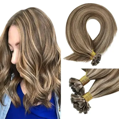 VeSunny Keratin Haar Extensions U Spitze Blonde Highlight Pre-Bonded U Spitze Haar Extensions Keratin Fusion Menschliches #4p27