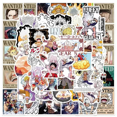 10/30/50/100 Stück Anime Luffy Gear 5 ONE PIECE Aufkleber Wasserfest Aufkleber Skateboard Koffer Image