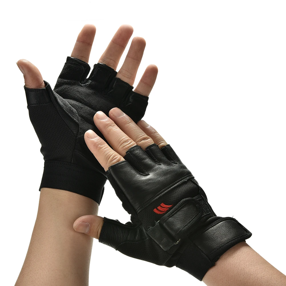 Männer Gewichtheben Fitness studio Training Sport Fitness Sportwagen Leder handschuhe