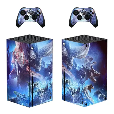 Monster Hunter Welt Haut Aufkleber Aufkleber Cover für Xbox Serie X Konsole und 2 Controller Xbox Image