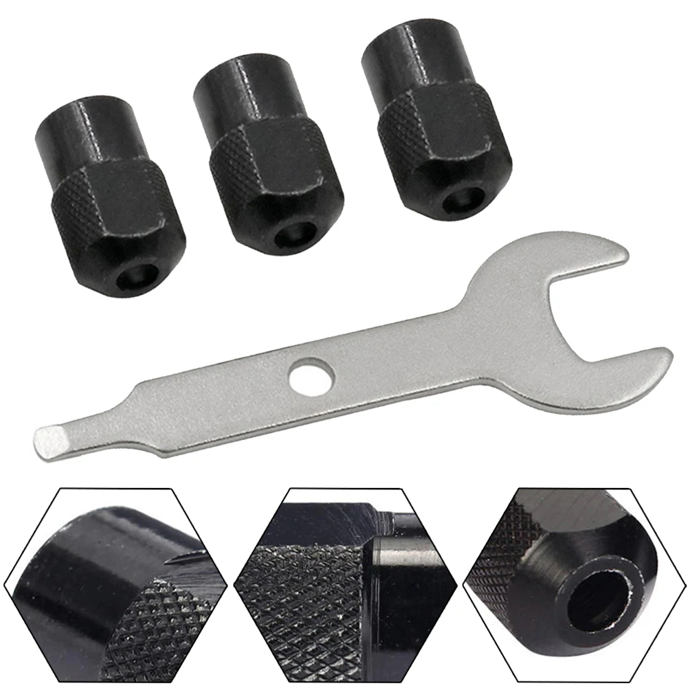 3 stücke Mini Bohrfutter M8 * 0,75mm Chuck Mutter Für Dreh Werkzeuge Bohrer Spannfutter Adapter Schlüssel Power werkzeuge Graveur Zubehör Image
