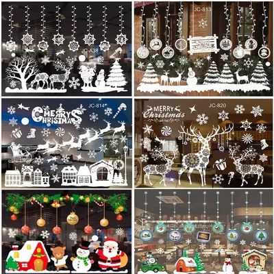 Weihnachts fenster Aufkleber Weihnachten Wanda uf kleber Raum Wandt attoos Frohe Weihnachten Dekore Image