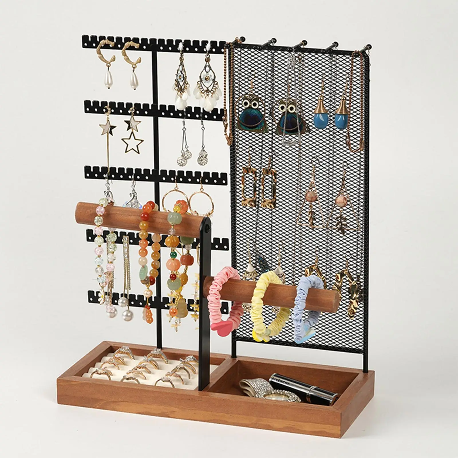 Schmuck Organizer Ständer Ohrring Halter Display Anhänger Armbänder Hängen Regal Requisiten Einkaufszentrum Kommode Lagerung Geschenk Rack