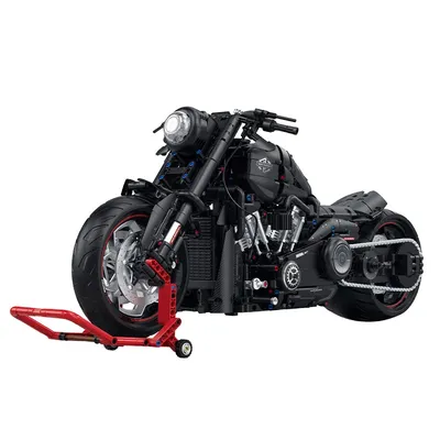 AUF LAGER MOC Technische Motorrad Breakout Modell Bausteine Montage Ziegel Spielzeug für Kinder Geburtstag Geschenk Set Image