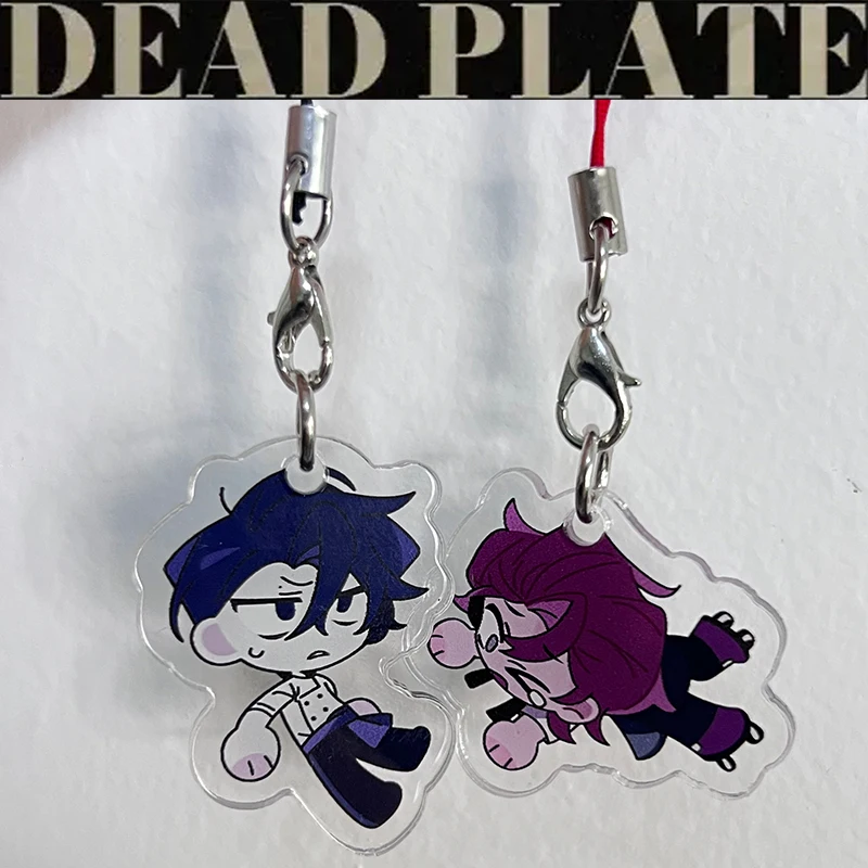Spiel Dead Plate Vince Rody Cosplay Schlüsselanhänger Acryl Schlüsselanhänger 2 Teile/satz Schlüsselanhänger Seil Telefon Kette Tasche Anhänger Zubehör Prop Image