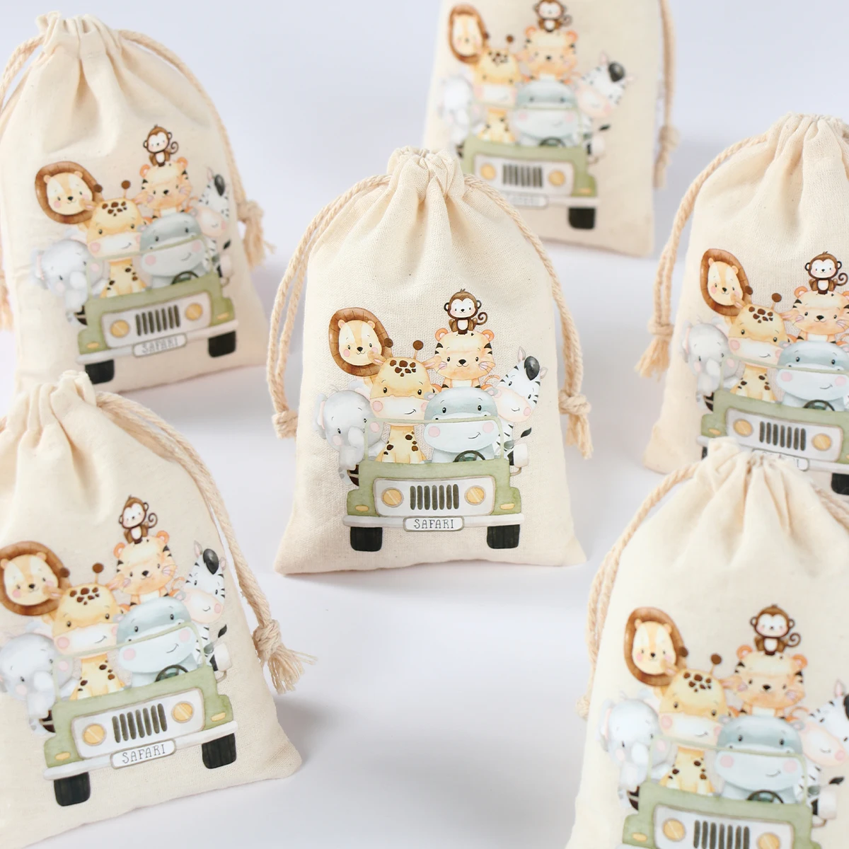 Dschungel Tier Süßigkeiten Taschen Dschungel Safari Geburtstag Party Dekoration Geschenk Taschen Schmuck Sack Beutel Verpackung Taschen Party Decor Image