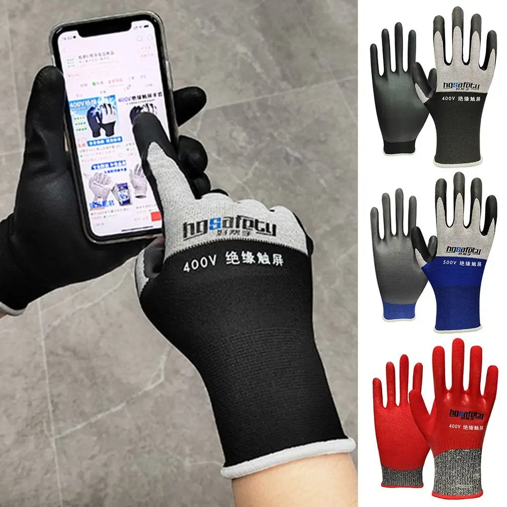 Ultra dünne Elektriker-Isolier handschuhe mit Spannung 400V/500V Gummi-Touchscreen-Isolation shand schuh industriell Image