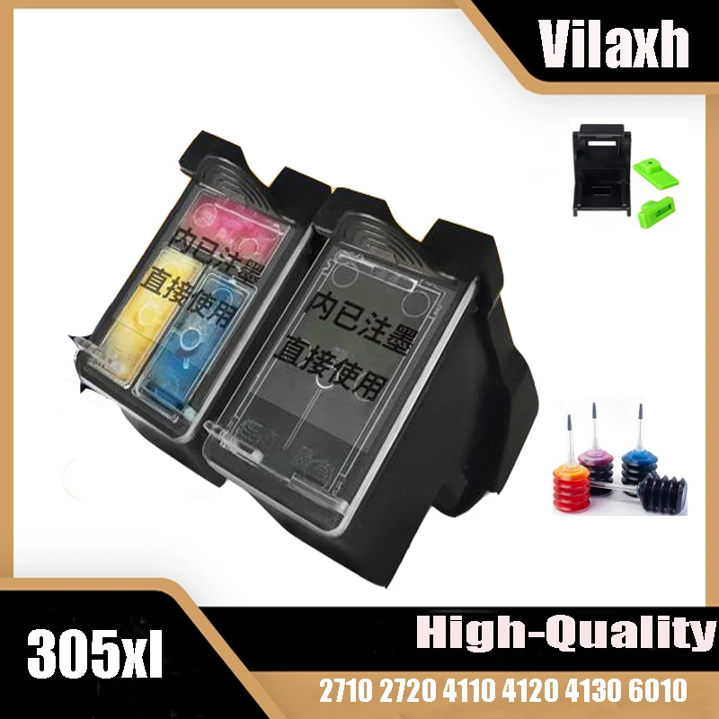 Vilaxh 305 XL 305xl Ersatz kompatibel für HP 305 HP 305 HP 305 Hp305xl Tintenpatrone für HP DeskJet 2710 2720 4110 4120 4130 6010 Image