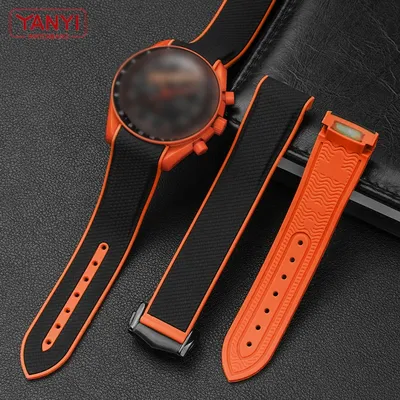 Orangefarbenes Gummiarmband für Omega X Swatch LAVA Joint MoonSwatch Constellation Sports 20 mm Image