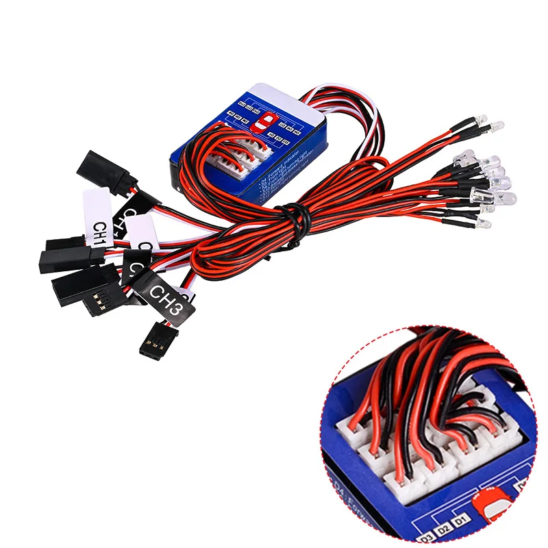 Rc 12 LED-Beleuchtungssystem-Kit, intelligente Simulationslichter, 1/10 Drift On Road, RC-Auto, Yokomo, Tamiya, Hop-up-Optionen, Fernbedienung