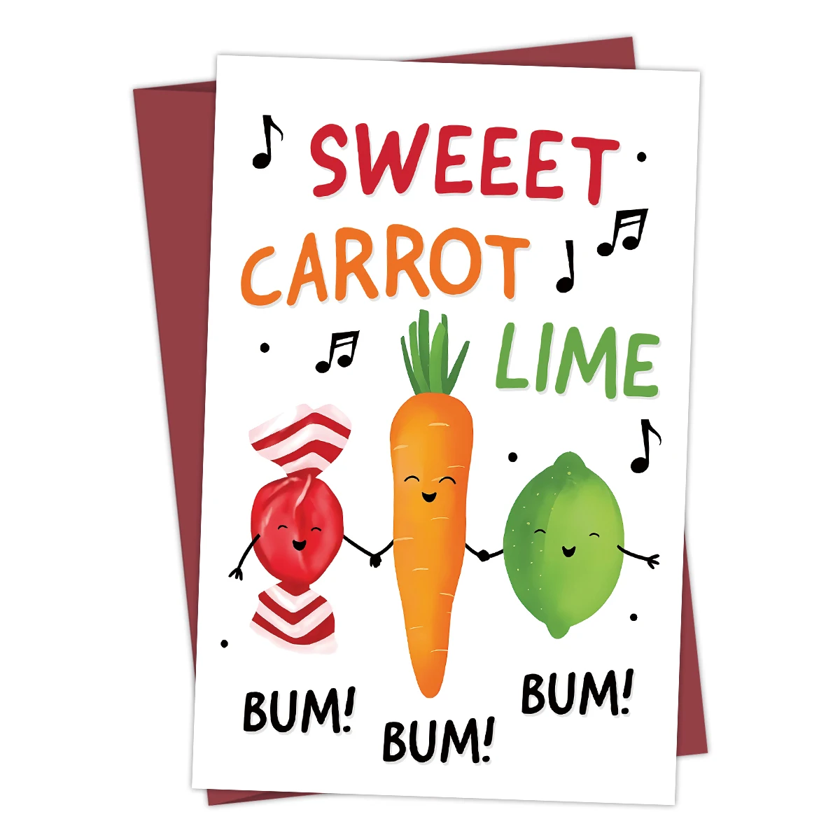 1pc alles Gute zum Geburtstag karte für Mama Papa, süße Karotten limette, lustige Geburtstags karte für Frauen Männer, Geburtstags gruß karte mit Umschlag Image