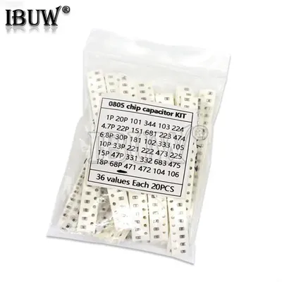 36 Werte * 20 stücke = 720 stücke 0805 smd Kondensator sortiertes Kit 1pf ~ 10uf Komponente DIY Image