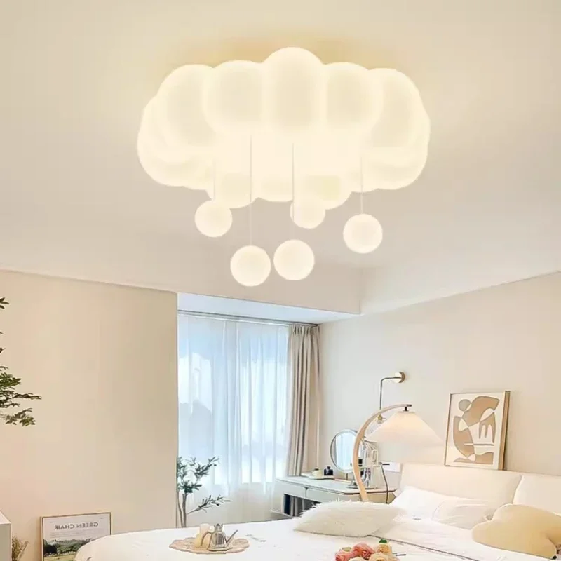 Warme romantische Kinderzimmer Deckenleuchten LED weiße Wolke Blase Licht einfache moderne Junge Mädchen Schlafzimmer Babyzimmer Deckenleuchten