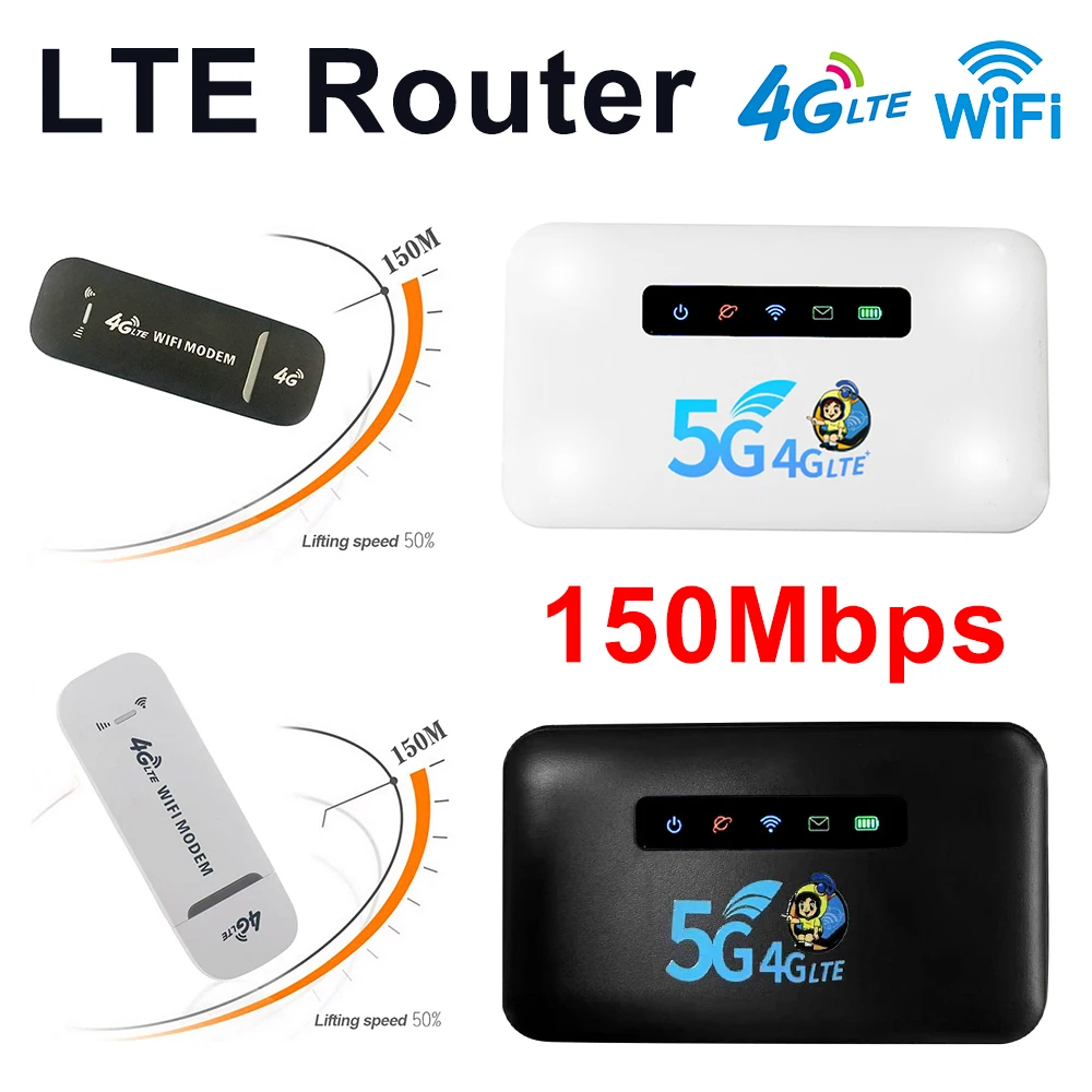 4g lte Router 150 MBit/s tragbares drahtloses WLAN mobiler Hotspot Dongle Netzwerk karten adapter LAN RJ45 2600Mah mit SIM-Kartens teck platz Image