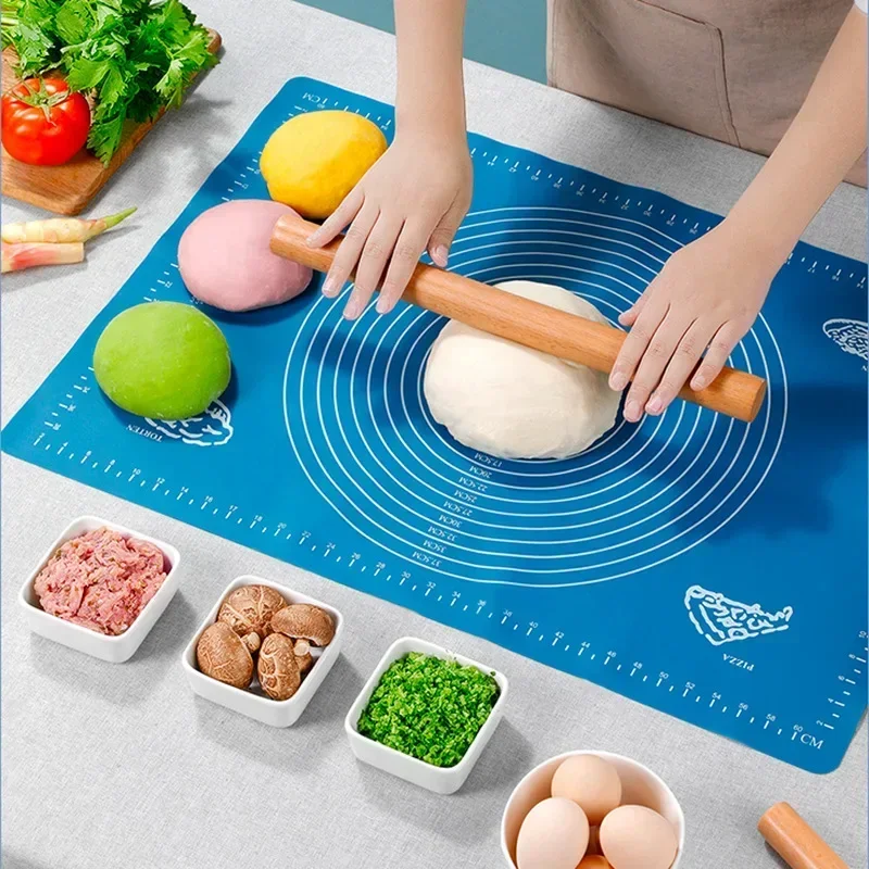 Silikon Back Matte Nicht-Stick Kneten Teig Matte Pizza Kuchen Teig Maker Küche Roll Teig Pads Backen Gebäck Werkzeuge Image