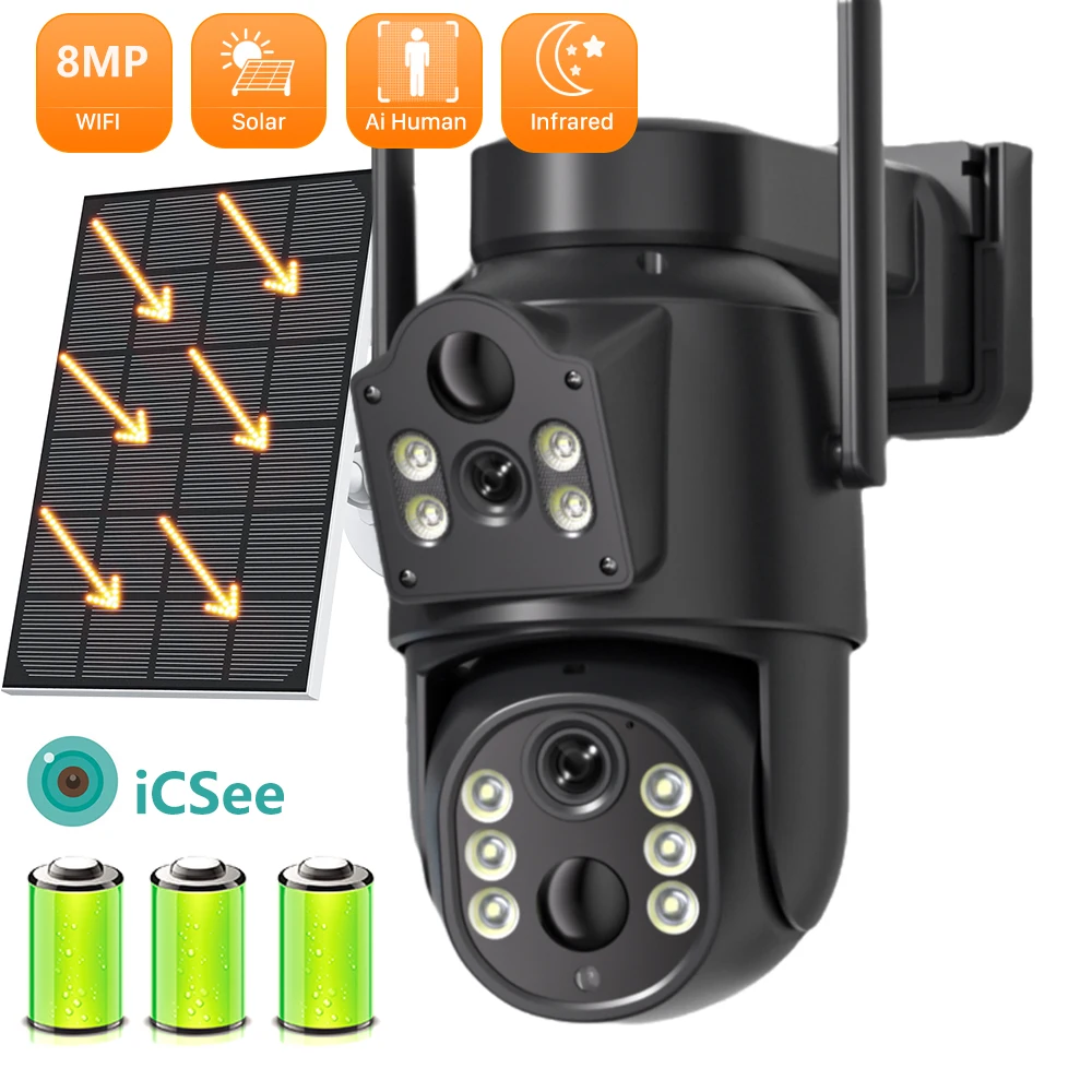 8mp Dual Lens Ptz Solar kamera Imou Dual-Bildschirme Pir Mensch erkennen Outdoor-Sicherheit CCTV-Überwachung IP-Kamera Vigilancia WiFi Image