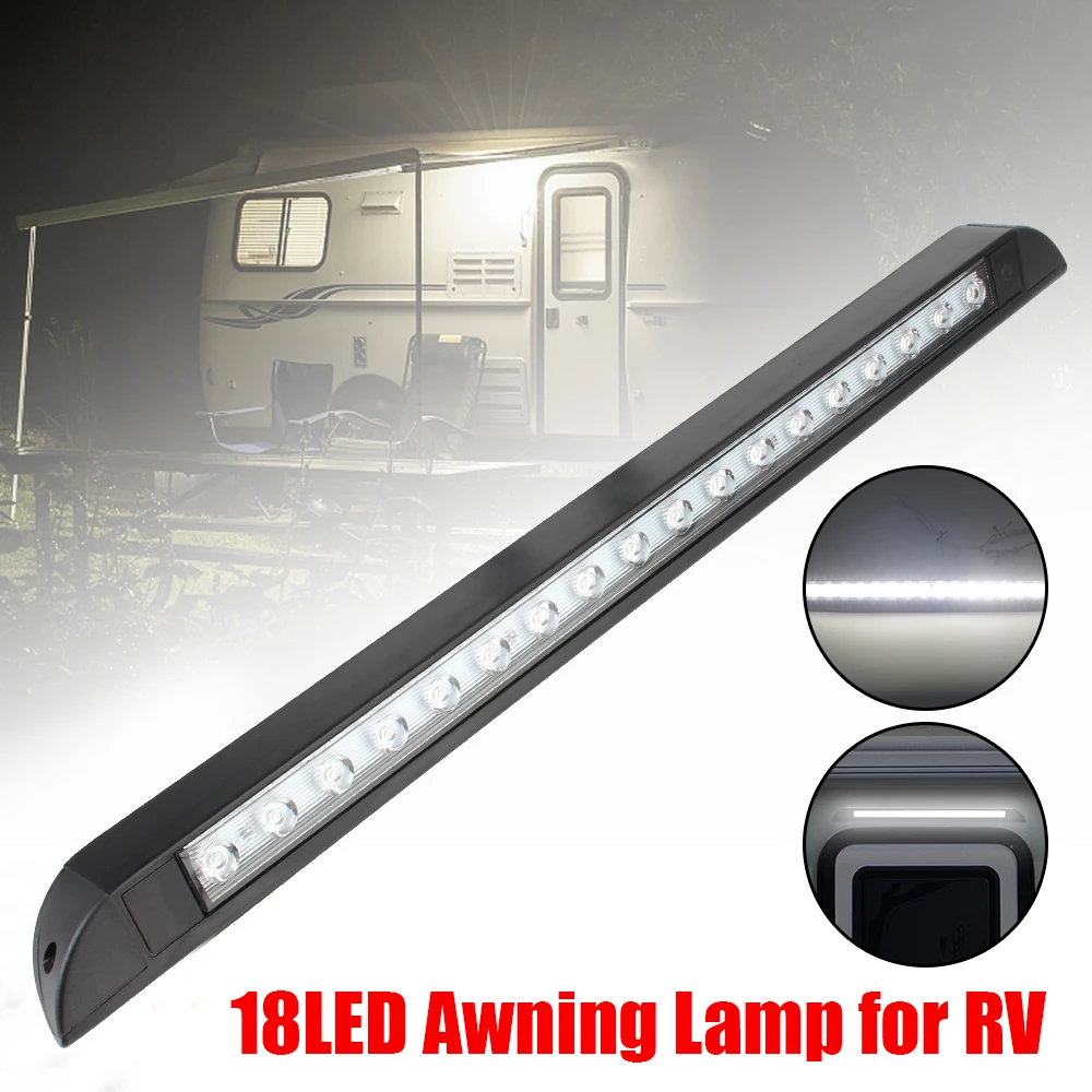 12–28 V, 6000 K, Outdoor-Camping-Licht, Ausrüstung, 18 LED-Markisenlampe für Wohnmobil, Wohnwagen, Innenwandleuchten, Anhänger, Außenleuchte