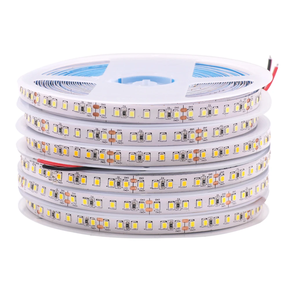 12V 24V 2835 LED-Streifen 5m 10m 15m 20m Bandlicht Flexibles Band 60/120/240/480 LEDs Natürliches Warm Kaltweiß Heimdekoration Image